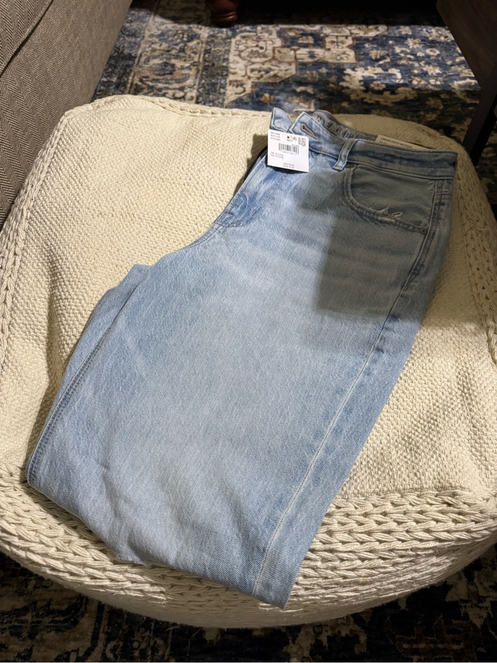 NWT American Eagle AE comfort stretch waistband MOM JEAN 12/31W super high rise